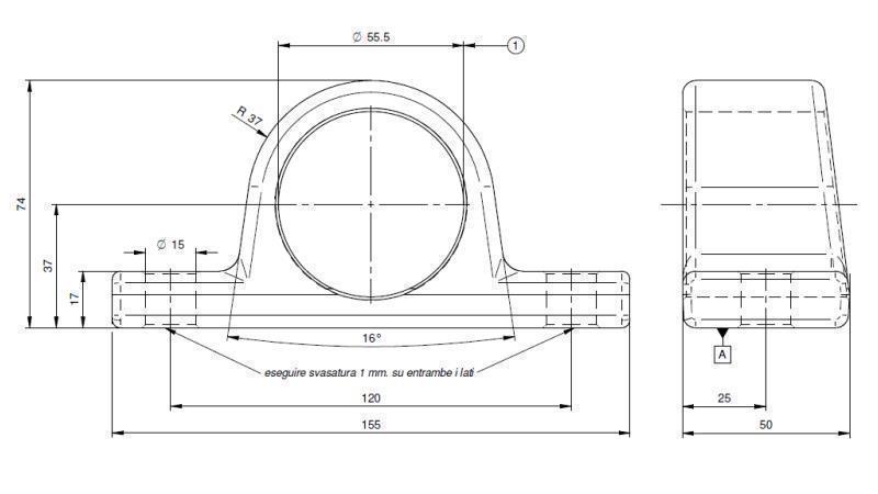 TELESCOPISK CYLINDERHÅLLARE FI55