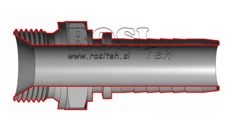 CONEXÃO HIDRÁULICA BSP MACHO DN19-1
