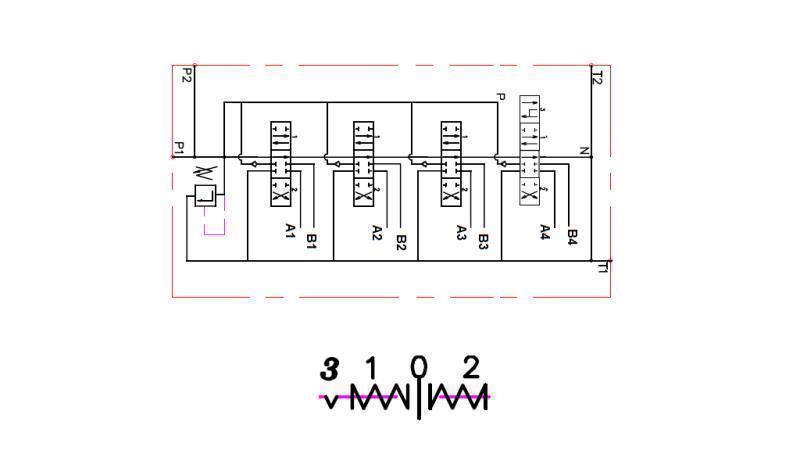DIAGRAMĂ DE CABLARE 4xP40 FLOATING