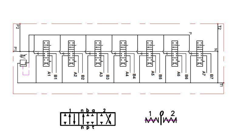 diagramă de cablare 7xP40
