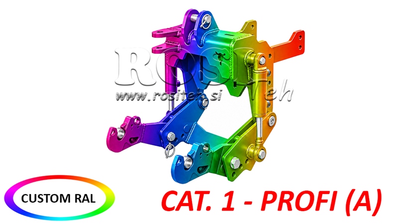 FRONT HYDRAULIKK UNIVERSAL KIT CAT. 1 - PROFI AUTOMATIC FOR TRAKTOR 800 KG (RAL ETTER EGET VALG)