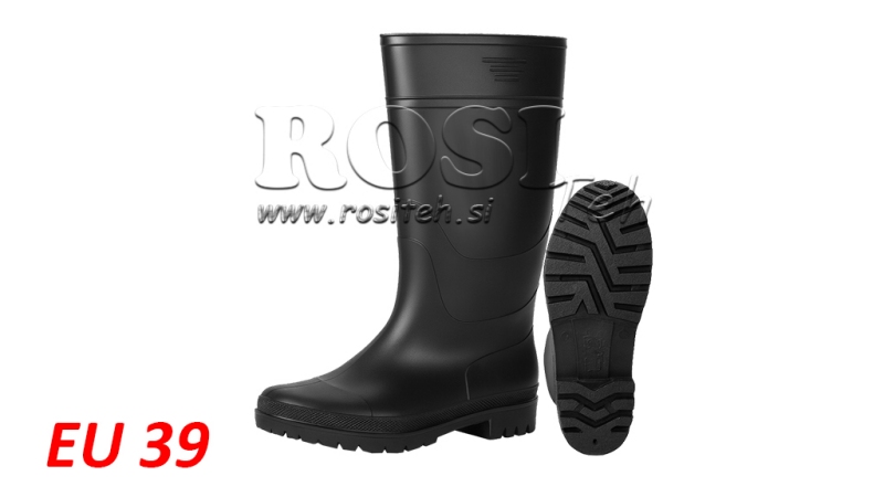 BOTTES EN CAOUTCHOUC NOIRES - EU39