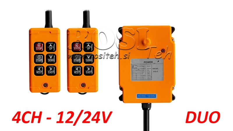 RÁDIÓ IRÁNYTÚ 4CH - 12/24V DUO