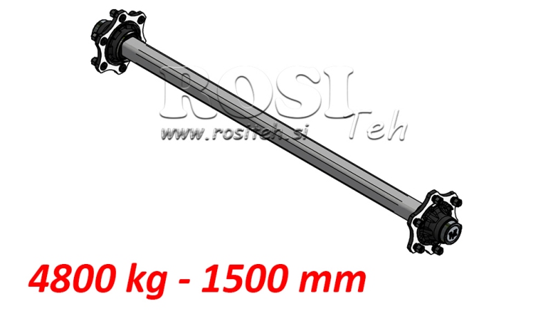 TENGELY PÓTKOCSINAK 4800kg FÉK NÉLKÜL(1500 mm)