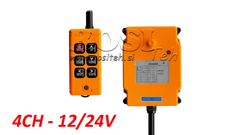 RÁDIÓ IRÁNYTÚ 4CH - 12/24V