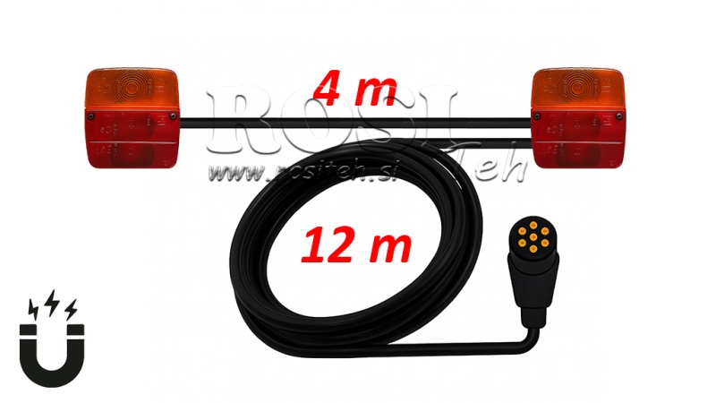SET MAGNETSKIH SVJETALA S KABELOM 12M+4M