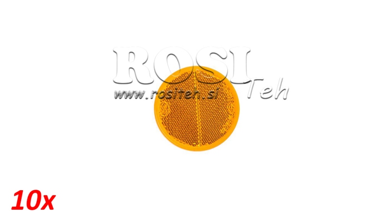 APVALUS REFLEKTORIUS Φ 60 ORANŽINIS (10VNT)