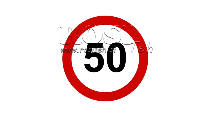 GREIČIO RIBOJIMO ŽENKLAS 50KM/H