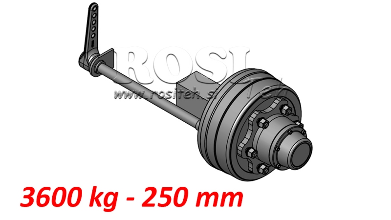 FÉL-TENGELY FÉKKEK KAL 3.600 KG L.250 MM