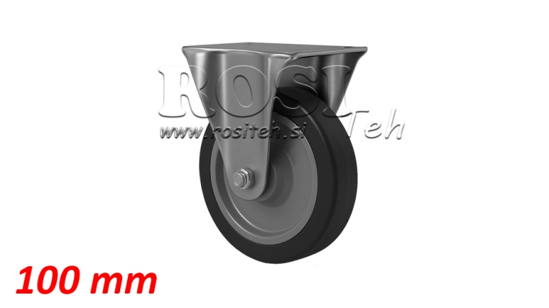 RUEDA 100mm CON BASE FIJA