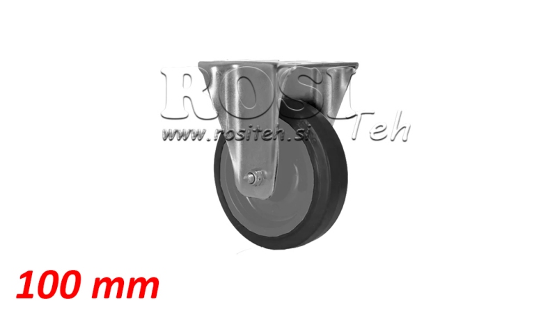 ROUE 100mm AVEC BASE FIXE