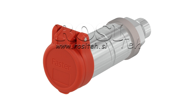 COVER PROTECTOR VERMELHO PVC ACOPLAMENTO RÁPIDO FEMININO PUSH PULL