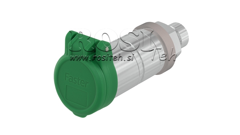 COVER PROTECTOR VERDE PVC ACOPLAMENTO RÁPIDO FEMININO PUSH PULL