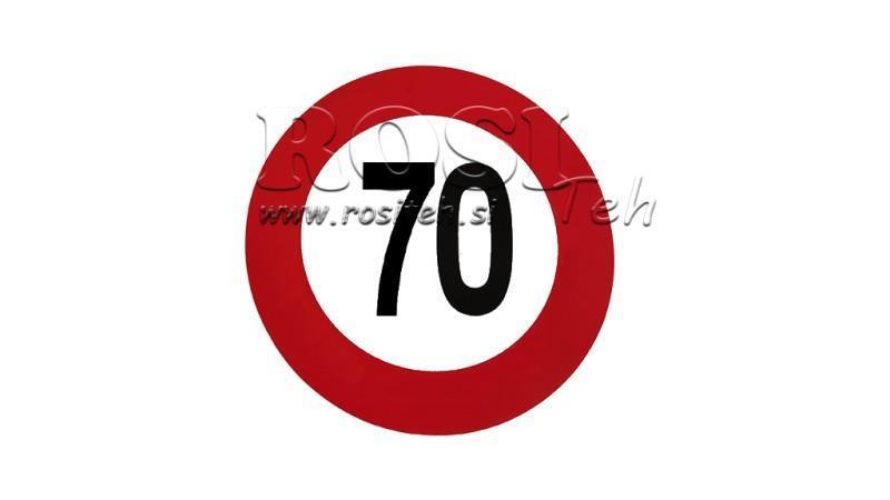 NALEPKA OMEJITEV 70km/h