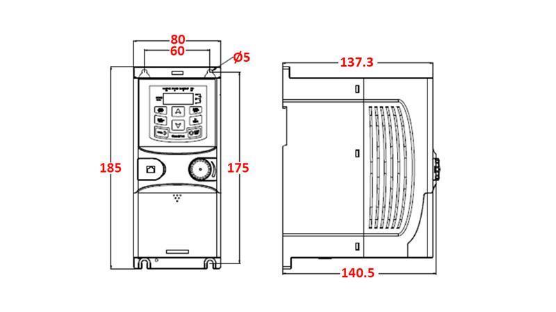 FREKVENCIJSKI KONVERTER-INVERTER 3Faza 1.5kW GD20-1R5G-4-EU