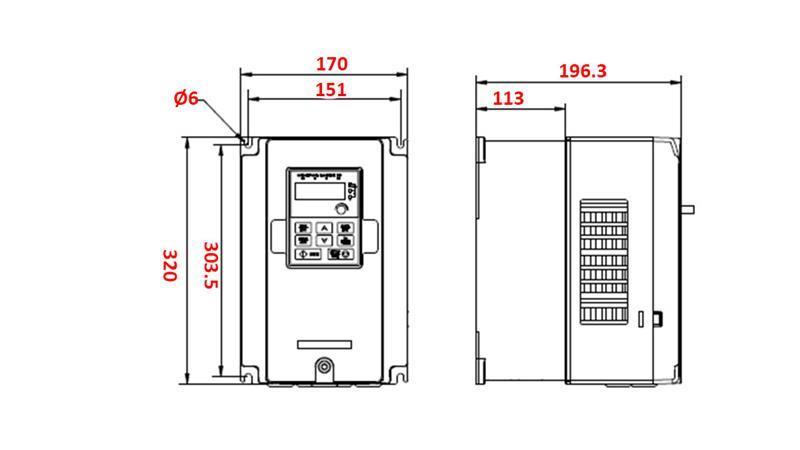 CONVERTIDOR DE FRECUENCIA-INVERTIDOR 3Fase 7.5kW GD20-7R5G-4-EU