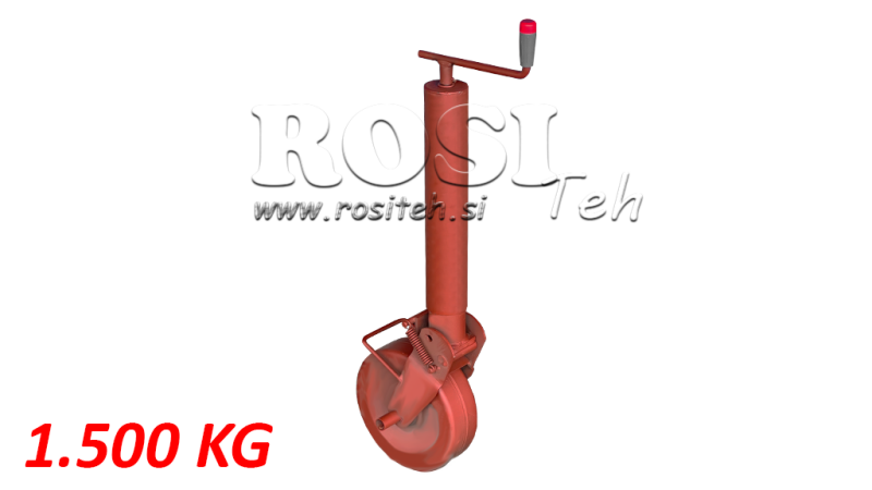 GWINTOWANE WSPARCIE NOGI 300MM - 1500KG Z KOŁEM WSPARCIA