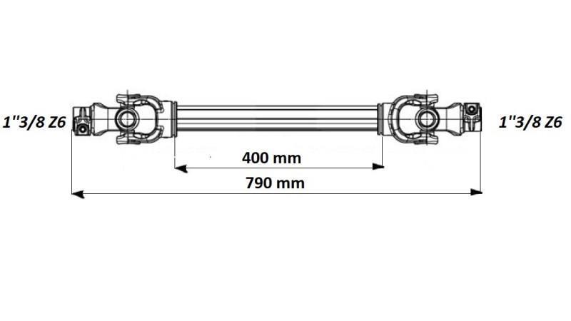ECO CARDAN 790mm 35-60HP STANDARD - dimensjoner