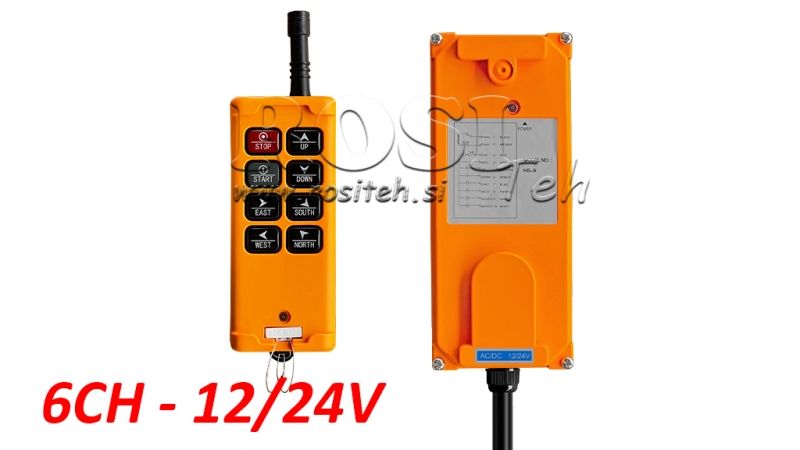 RÁDIÓ IRÁNYTÚ 6CH - 12/24V
