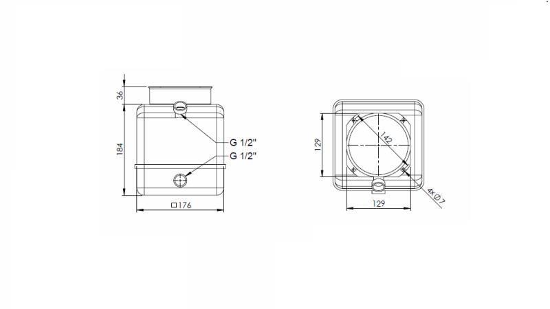 PVC RESERVOAR RULL PP 4 LITER HORIZONTAL-VERTIKAL-dimensjoner