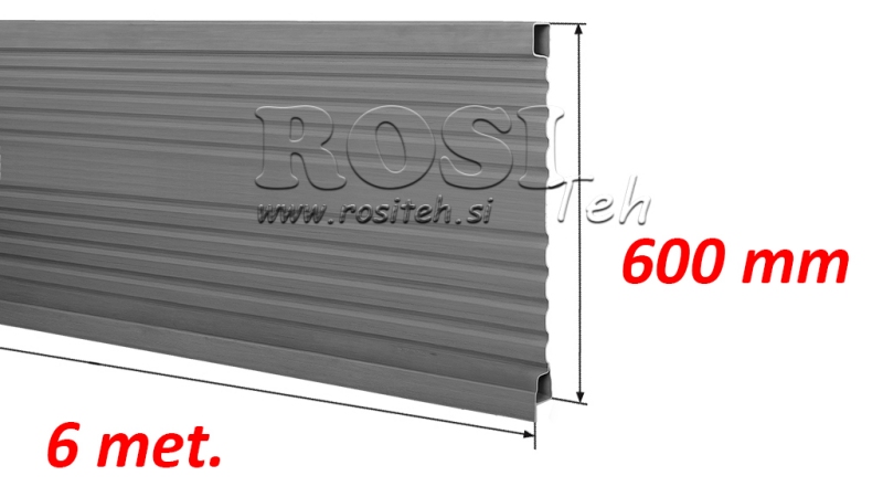 SIDE FOR DUMP TRAILER 6 METERE - HØYDE 600 mm