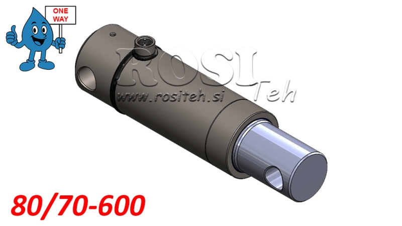 HYDRAULISK SYLINDER MONO 80/70-600