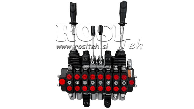HYDRAULISK VENTIL HIAB 8xPC70 2x JOYSTICK - ELEKTRISK KONTROLL 12V