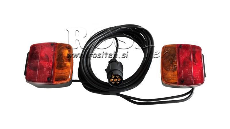 SETT MED MAGNETISKE LYS MED KABEL 12m 4m