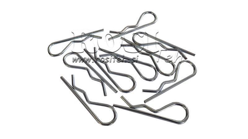 SETT MED SIKRINGSKLEMMER enkelt fi 1.8 mm (10stk)