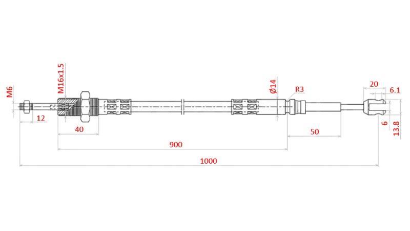 FLETNING L=1000 - gafler