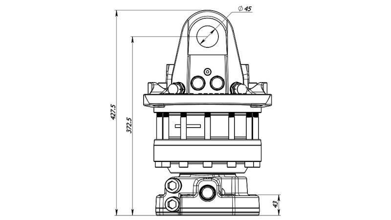 HIDRAVLIČNI ROTATOR 16000/8000 KG S PRIROBNICO