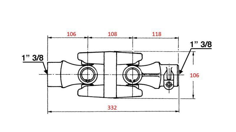 DOBBEL UNIVERSALLED FOR KARDAN kat. 6