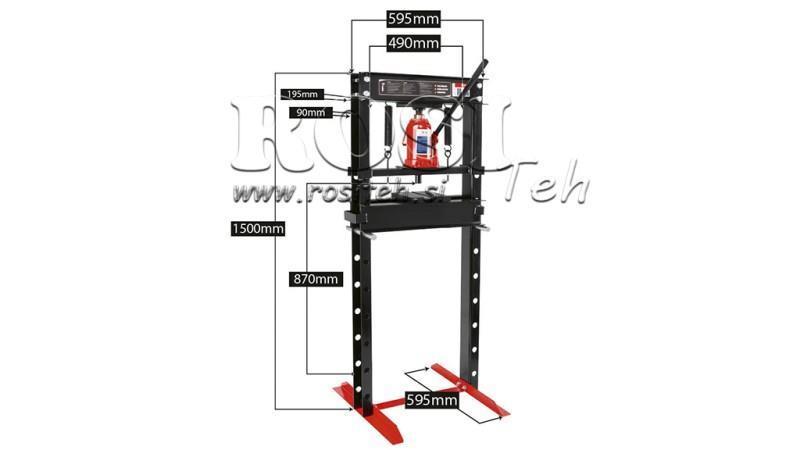 VERKSTED HYDRAULISK PRESS FOR LAGER