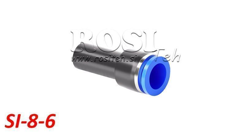 PNEUMATISK PLUG-IN REDUSER TILKOBLING TPA UTEN GJENGER SI-8-6