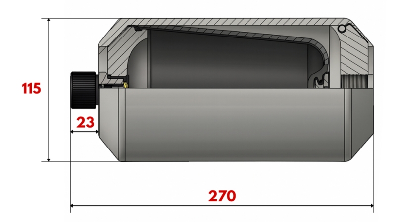 HYDROSPEICHER 1,48 LIT - M18x1,5