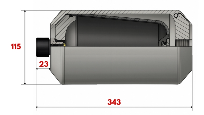 HIDRAULIKUS AKUMULÁTOR 2 LIT - M18x1,5