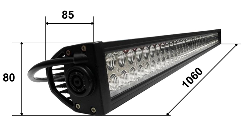 LED MUNKAFÉNY - 80 LED 240W 12V-24V KOMBINÁLT 106CM MEGA