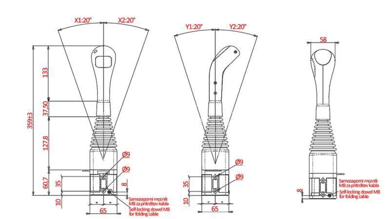 JOYSTICK NIMCO FOR RUNDE VINCH - UTEN KNAPPE