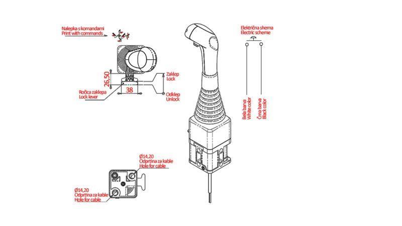 JOYSTICK NIMCO FOR VINDSKULE - 1x KNAPPE