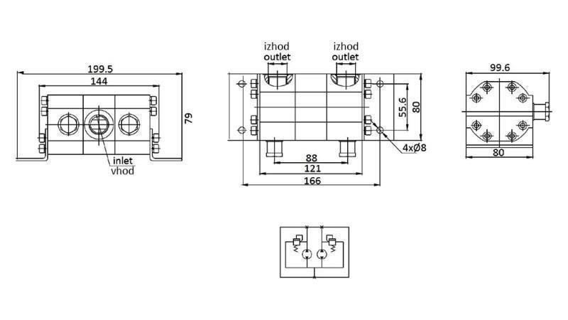 HYDRAULISK GEAR PUMPE FLOW 2/1 (9.5-18.9lit - maks.240bar) 4.2cc/SEG
