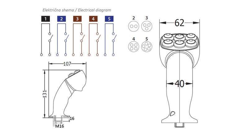FJERNKONTROLLHÅNDTAK ROSI JOYSTICK - 5 KNAPPER