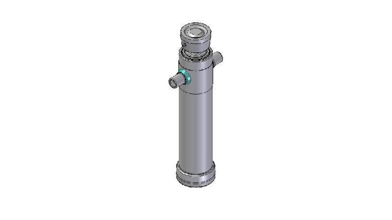 4024S -TELESCOPISK SYLINDER STANDARD/KULE 2 TRINN SLAG 795 DIAMETER 106