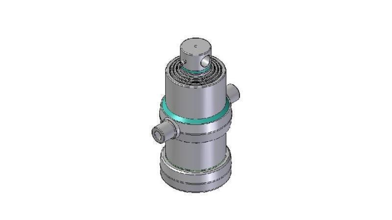 4070F -TELESCOPISK Sylinder STANDARD/HULL 4 STAGER REISE 1030 DIAMETER 170