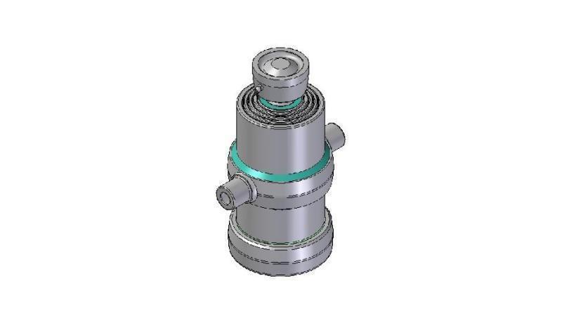 4071S - TELESCOPISK CYLINDER STANDARD/BOLL 4 STEG SLAG 970 DIAMETER 170