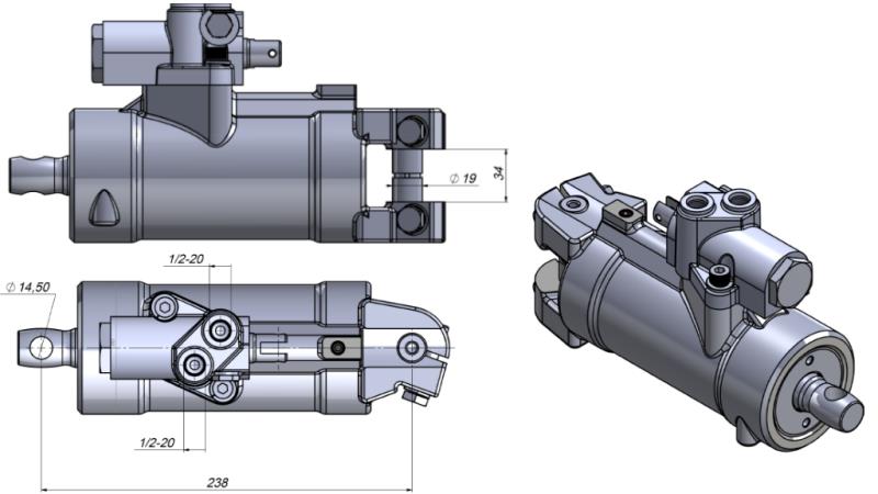 HYDRAULISK STYRINGSSYLINDER MASSEY FERGUSON