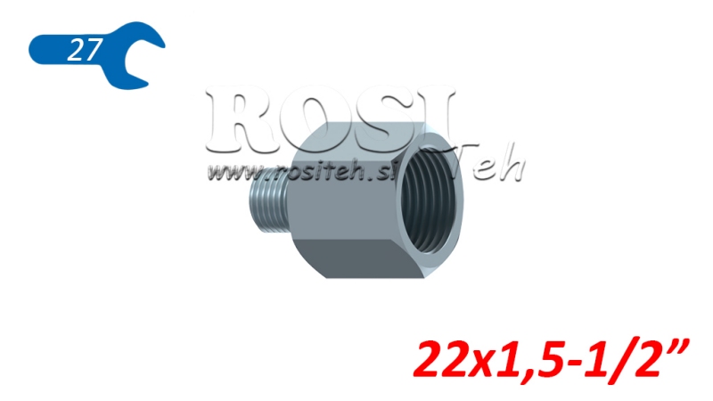 HYDRAULIKADAPTER MÄNNLICH-WEIBLICH 22x1,5-1/2