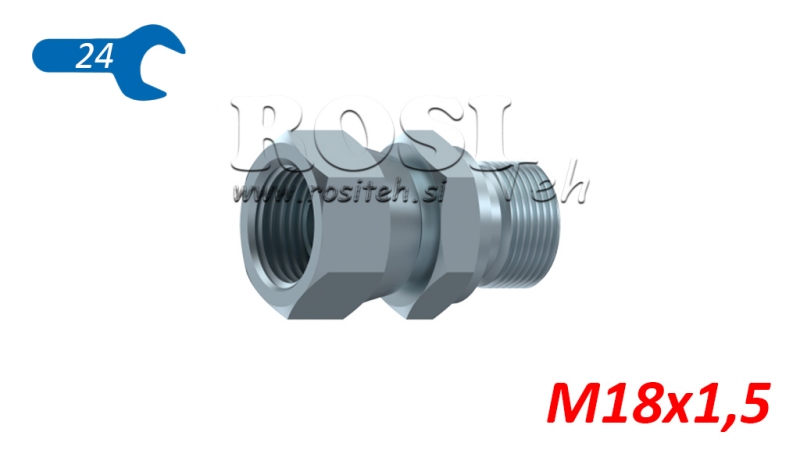 HYDRAULISK DOBBELKONTAKT SVIVELMUTTER M22X1,5