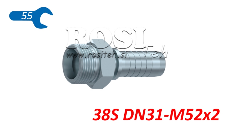 HIDRAVLIČNI PRIKLJUČEK CES 38 S MOŠKI DN31-M52x2