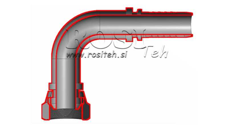 HIDRAVLIČNI PRIKLJUČEK BSP ŽENSKI KOLENO 90° DN8-M16x1,5