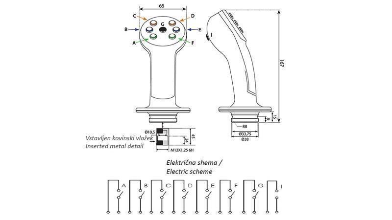 FJERNKONTROLL JOYSTICK - 2 KNAPPER